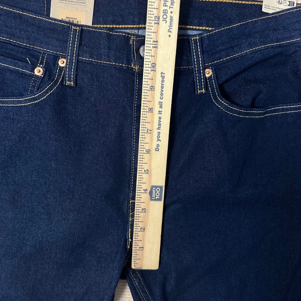 Levi's 512 Jeans NWT Mens 34x30 Slim Taper Dark Wash Indigo Stretch Denim